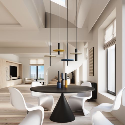 Lampe Suspendue Pelta 1 Noir/marine