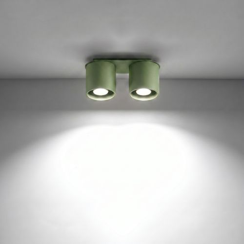Plafonnier Orbis 2 Vert Olive