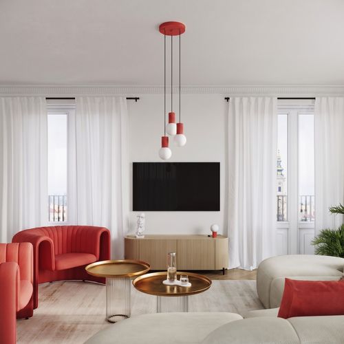 Suspension Halo 1 Rouge