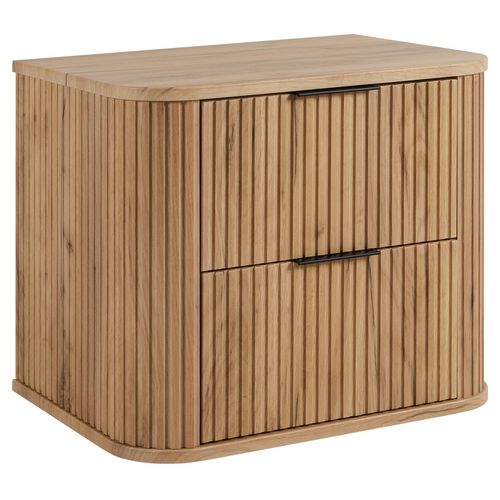 Meuble Sous Vasque à Suspendre Glamour Chêne Craft D'or 60 Cm
