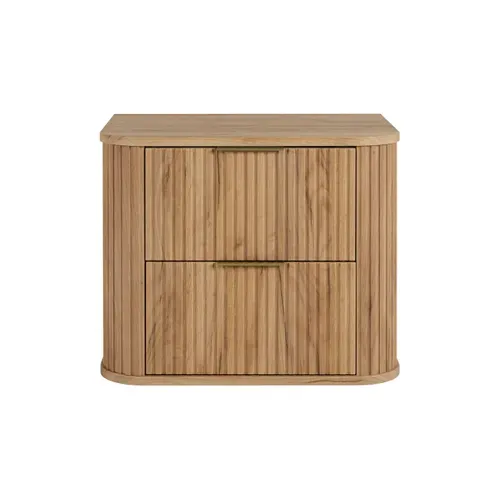 Meuble Sous Vasque à Suspendre Glamour Chêne Craft D'or 60 Cm