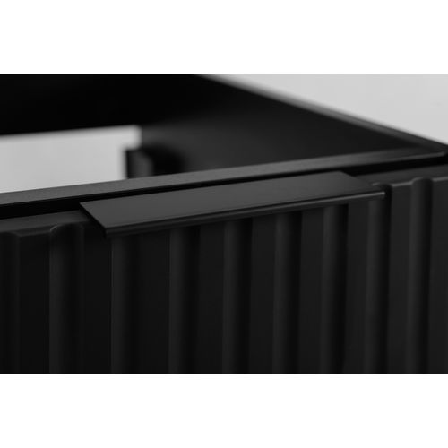 Meuble Suspendu Sous Lavabo Avec 2 Portes Flow Noir 60 Cm
