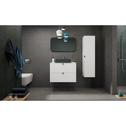 Plan De Toilette En Blanc – Finition Mate – 60 Cm – Compatible Vena / Flow / Madis