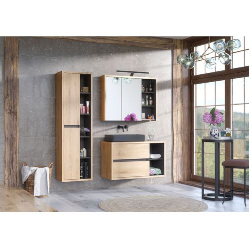 Armoire Haute à 2 Portes Bois Clair