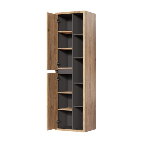Armoire Haute à 2 Portes Bois Clair