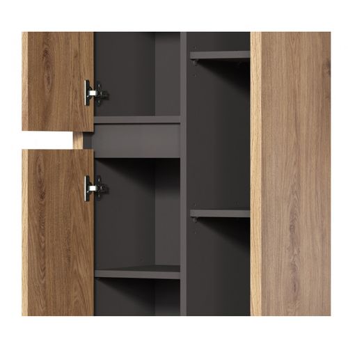 Armoire Haute à 2 Portes Bois Clair