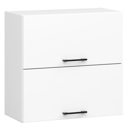 Meuble De Cuisine Haut W60 Oliwia G2 Modulable Blanc 60 Cm 2 Portes Façade Blanche 2 Étagères