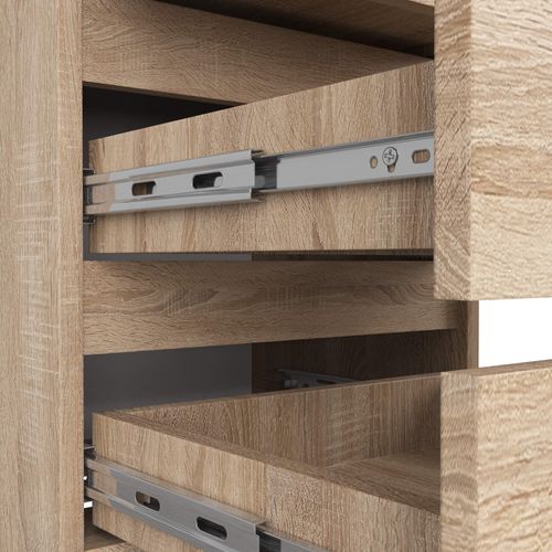 Table De Chevet Cl3 Chêne Sonoma 40 Cm 3 Tiroirs Façade Chêne Sonoma 40x35x57 Cm