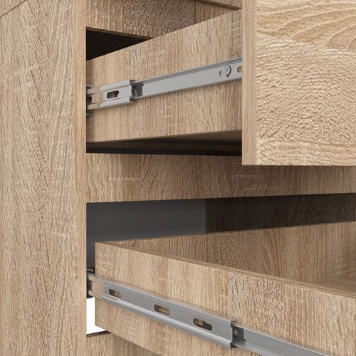 Armoire Avec Surmeuble Akord S60 Chêne Sonoma 60 Cm 2 Portes 2 Tiroirs Façade Chêne Sonoma