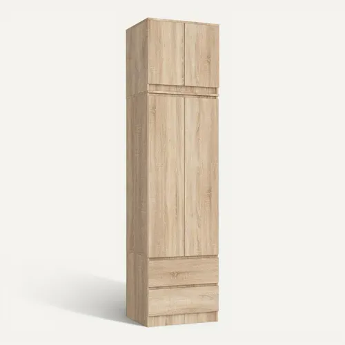 Armoire Avec Surmeuble Akord S60 Chêne Sonoma 60 Cm 2 Portes 2 Tiroirs Façade Chêne Sonoma