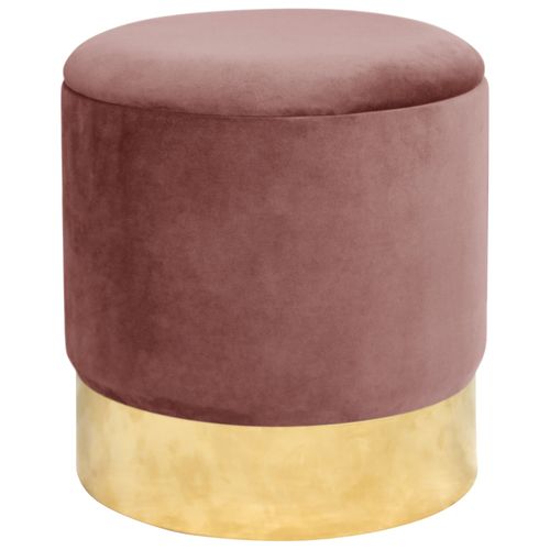 Pouf De Rangement Avec Couvercle Golden Velour Colour Rose Hauteur 40 ...
