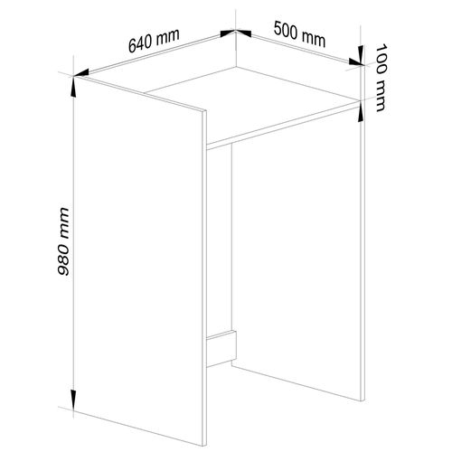 Meuble Pour Lave-linge Fin Blanche 64 Cm 1 Étagère 64x50x98 Cm