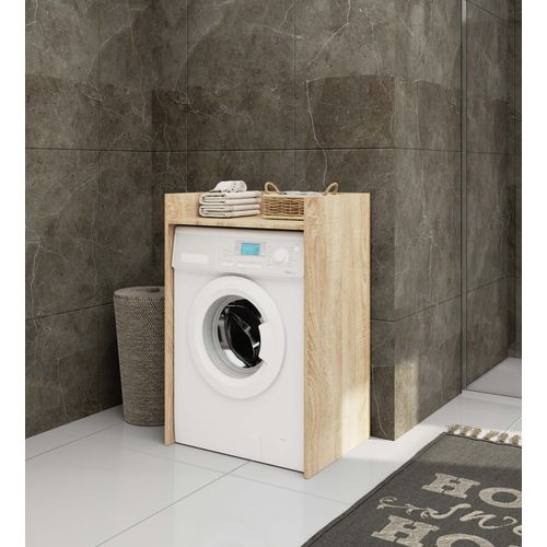Meuble Pour Lave-linge Fin Chêne Sonoma 64 Cm 1 Étagère 64x50x98 Cm