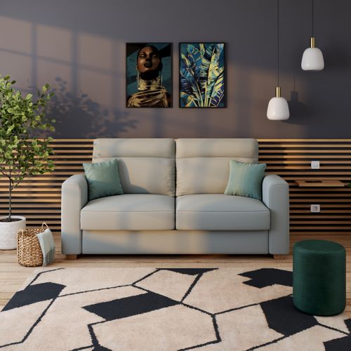 Canapé convertible 3 places CALYPSO tissu curio 84 grege