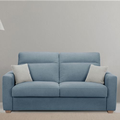 Canapé convertible 3 places CALYPSO tissu curio 74 bleu