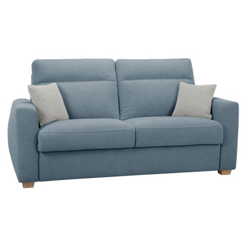 Canapé convertible 3 places CALYPSO tissu curio 74 bleu