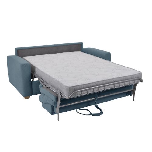 Canapé convertible 3 places CALYPSO tissu curio 74 bleu