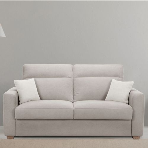 Canapé convertible 3 places CALYPSO tissu curio 11 taupe