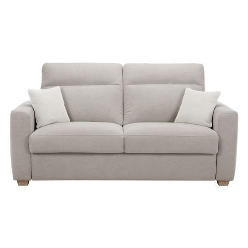 Canapé convertible 3 places CALYPSO tissu curio 11 taupe