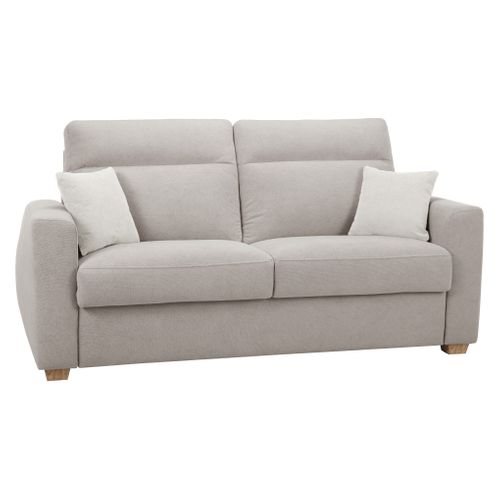 Canapé convertible 3 places CALYPSO tissu curio 11 taupe