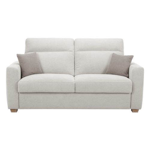 Canapé convertible 3 places CALYPSO tissu curio 02 blanc