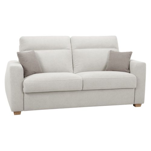 Canapé convertible 3 places CALYPSO tissu curio 02 blanc