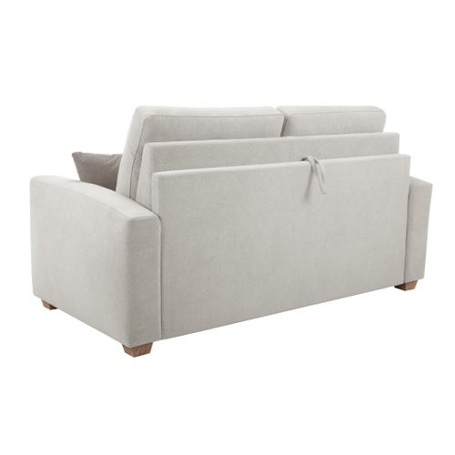 Canapé convertible 3 places CALYPSO tissu curio 02 blanc