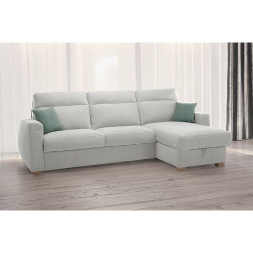 Canapé angle reversible CALYPSO tissu curio 84 beige