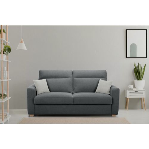 Canapé convertible 3,5 places CALYPSO tissu curio 97 anthracite