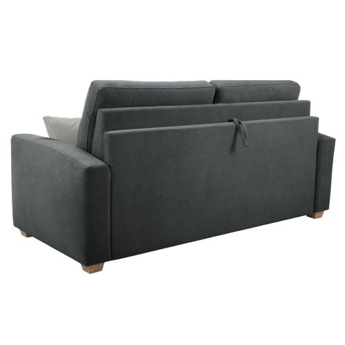 Canapé convertible 3,5 places CALYPSO tissu curio 97 anthracite