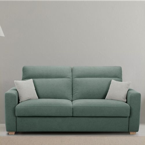 Canapé convertible 3,5 places CALYPSO tissu curio 37 ecume