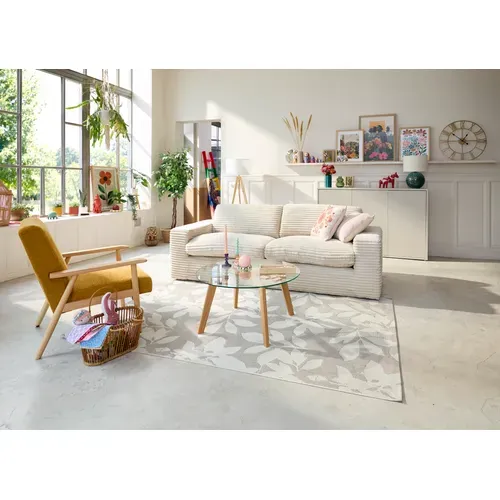 Canapé 3 places NOMADE tissu velours côtelé beige