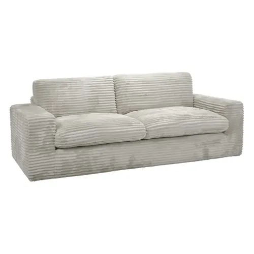 Canapé 3 places NOMADE tissu velours côtelé beige