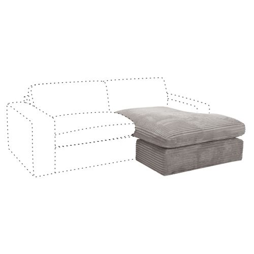 Chaise longue NOMADE tissu velours côtelé grege