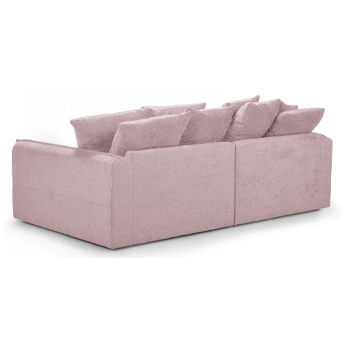 Canapé 3 places TERRA tissu rose vue de derrière