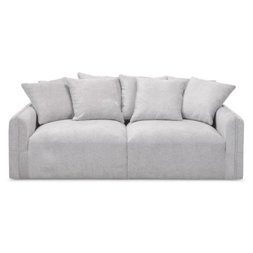 Canapé 3 places TERRA tissu gris clair