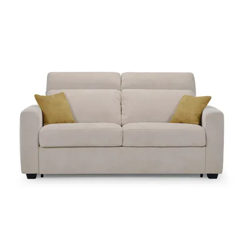 Canapé convertible 3 places CALYPSO III tissu sable vue de face