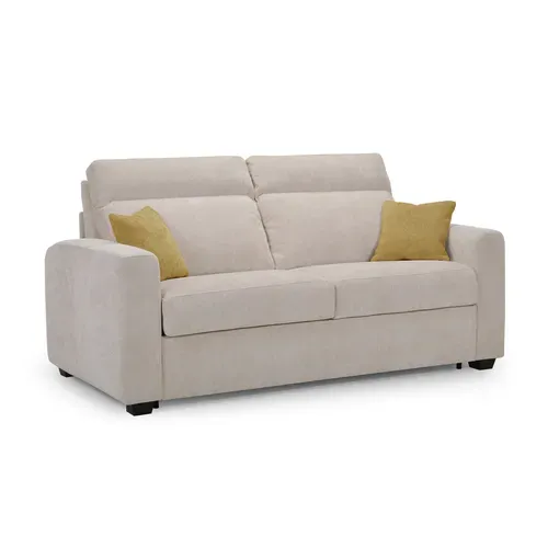 Canapé convertible 3 places CALYPSO III tissu sable vue 3/4