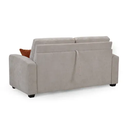 Canapé convertible 3 places CALYPSO III tissu taupe vue de derrière