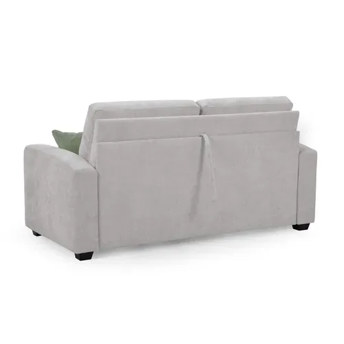 Canapé convertible 3 places CALYPSO III tissu gris clair vue de derrière