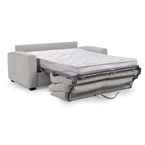 Canapé convertible 3 places CALYPSO III tissu gris clair