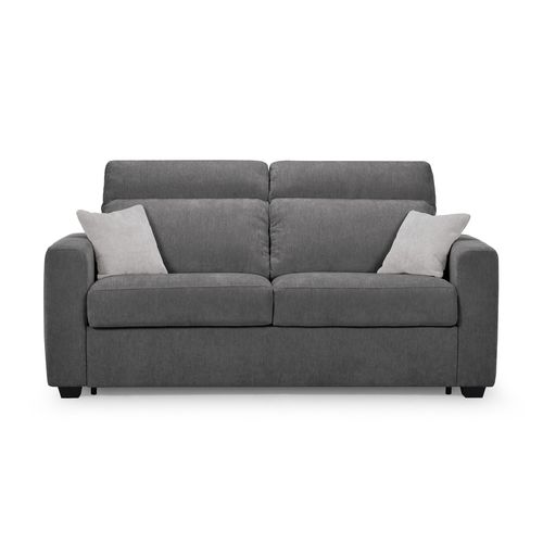 Canapé convertible 3 places CALYPSO III tissu gris foncé vue de face