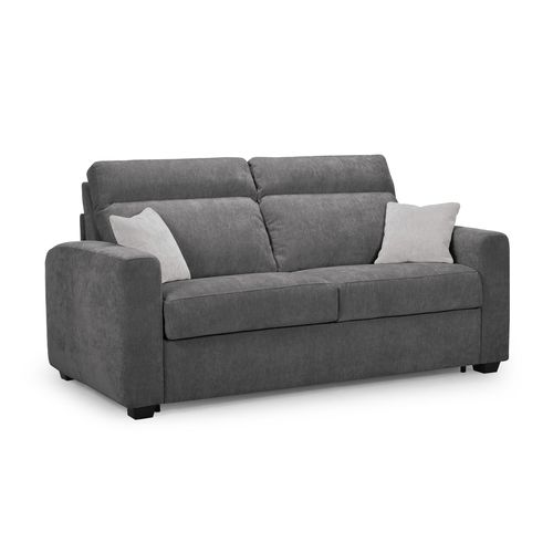 Canapé convertible 3 places CALYPSO III tissu gris foncé vue 3/4