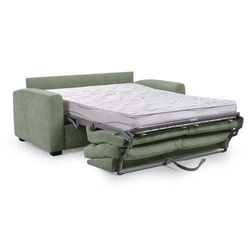 Canapé convertible 3 places CALYPSO III tissu vert