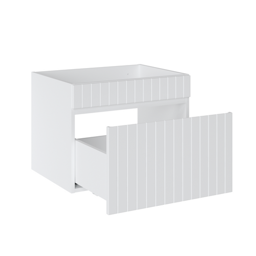 Ensemble Meuble 60 Cm Avec Plan Vasque Et Vasque à Poser Smile, Couleur Blanche