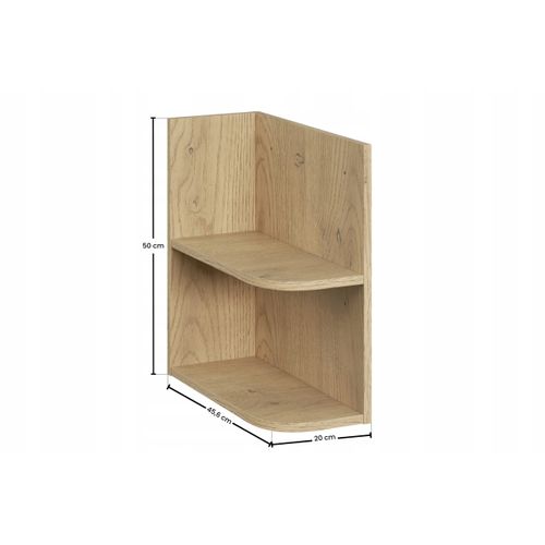 Caisson D’angle Ouvert Pour Meuble De Salle De Bains Dalia Chêne Cremona – 20 Cm