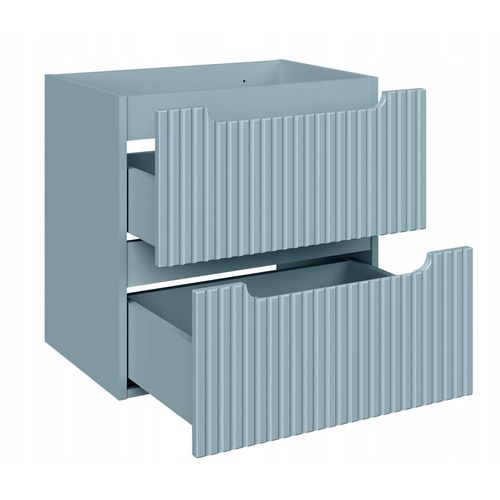 Meuble Suspendu Sous Double Vasque Nova Denim 120 Cm Avec Plan En Chêne Casella – 4 Tiroirs