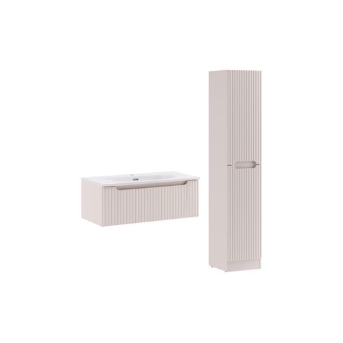 Ensemble Meuble Vasque Sky 80 Cm Avec Colonne Haute