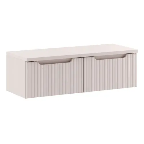 Meuble Suspendu Sous Double Vasque Nova Cachemire 100 Cm Avec Plan – 2 Tiroirs