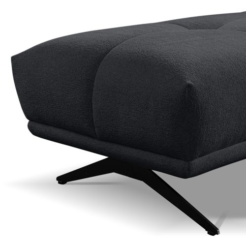 Pouf GIOVANNI tissu raven anthracite vue accessoires
